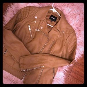 Express tan leather jacket